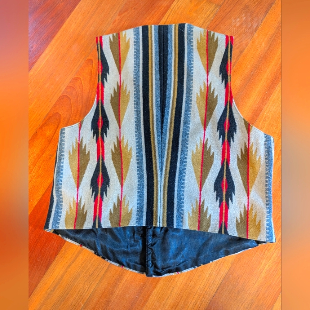 Pendleton Wool Western Print Vest - image 2